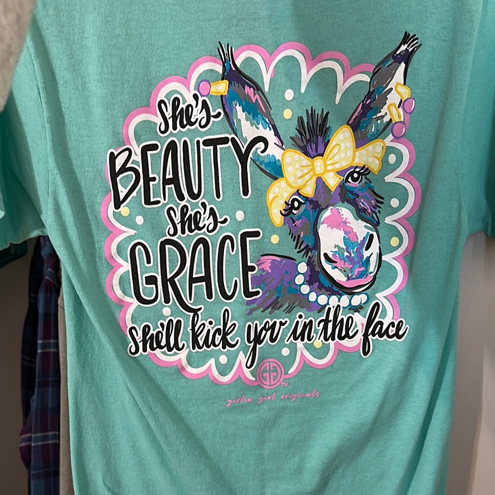 Graphic Tee with Donkey Design